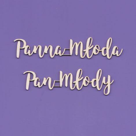 Tekturka Crafty Moly Napis G5 - Panna Młoda + Pan Młody